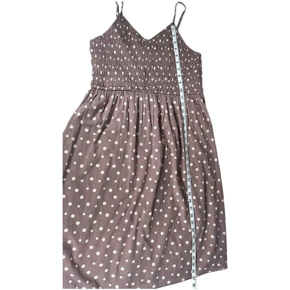 Keren Hart Mauve Polka Dot Smocked Spaghetti Strap SunDress Size Medium NWT - Picture 8 of 11